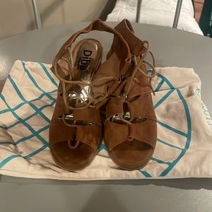 Diba Kyra Suede Lace Up Heels/Sandals